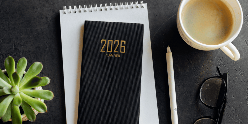 Year planner book indicating new laws for SMEs in the UK for 2026